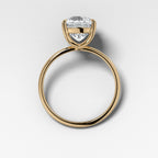 2 CT - 4 CT Elongated Cushion Cut Lab grown Diamond Solitaire Engagement Ring