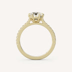 1 CT - 2 CT Round Cut Lab grown Diamond Pave Engagement Ring