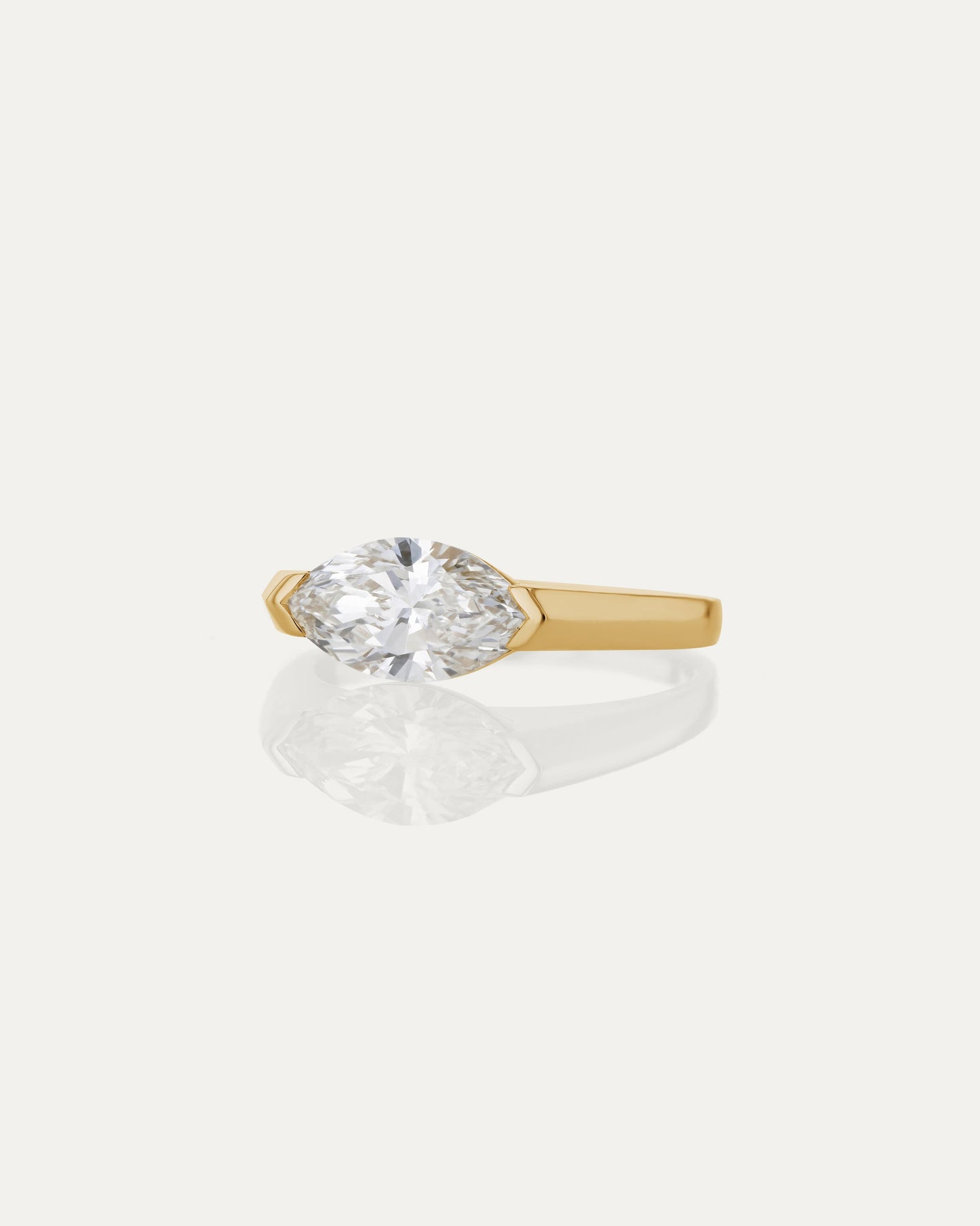 1 CT - 2 CT Marquise Cut Lab grown Diamond Tension Setting Solitaire Engagement Ring