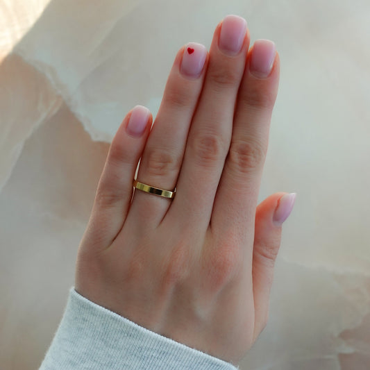 Square Silhouette Wedding Band