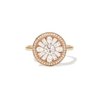 0.32 CT Round Cut Moissanite Halo Mosaic Engagement Ring
