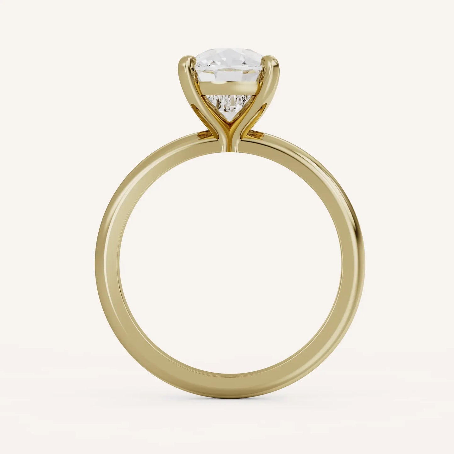 1.5 CT - 3 CT Oval Cut Lab grown Diamond Solitaire Engagement Ring