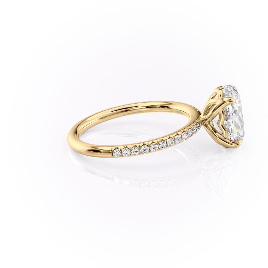 2 CT - 3 CT Oval Cut Pave Moissanite Engagement Ring