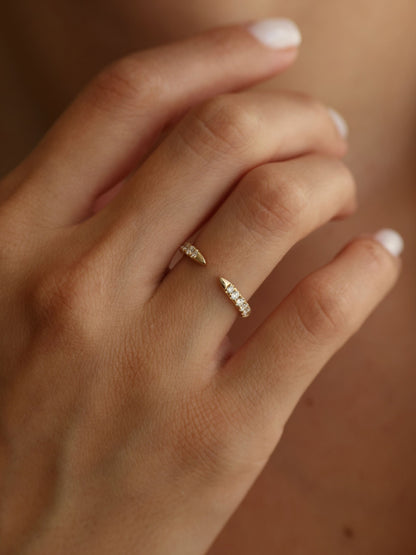 0.36 TCW Round CVD Diamond Pave Open Wedding Band