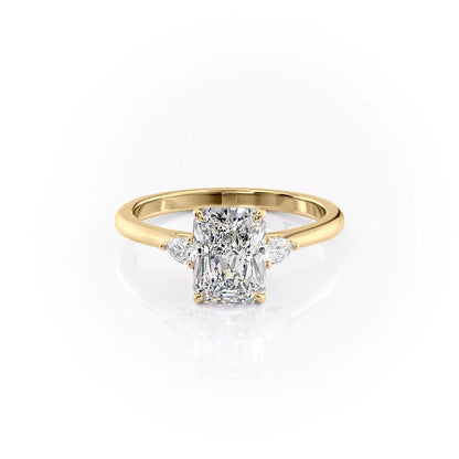 2 CT - 4 CT Radiant Cut Three Stone Moissanite Engagement Ring
