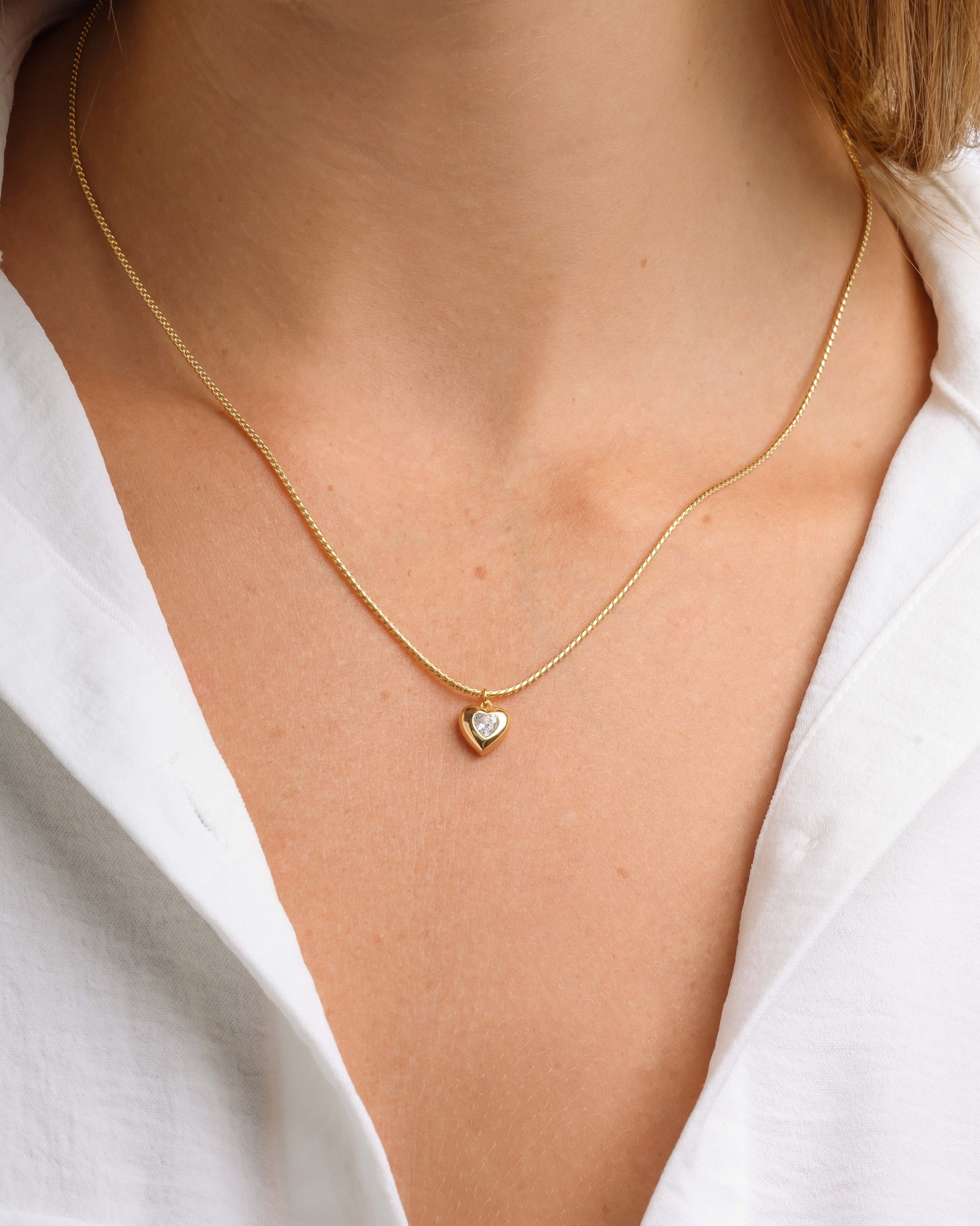 0.21 CT Heart Cut Moissanite Diamond Solitaire Pendant Necklace