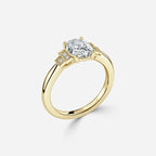 0.6 CT - 1.5 CT Oval Cut Milgrain Cluster Moissanite Engagement Ring