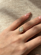 3 CT Pear Lab grown Diamond Bezel Engagement Ring