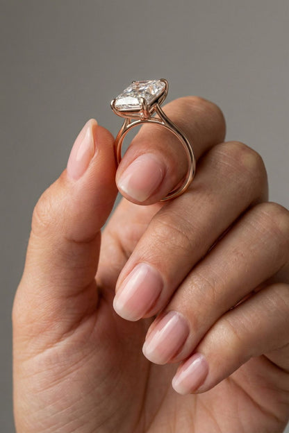 Radiant Cut Lab grown Diamond Solitaire Engagement Ring