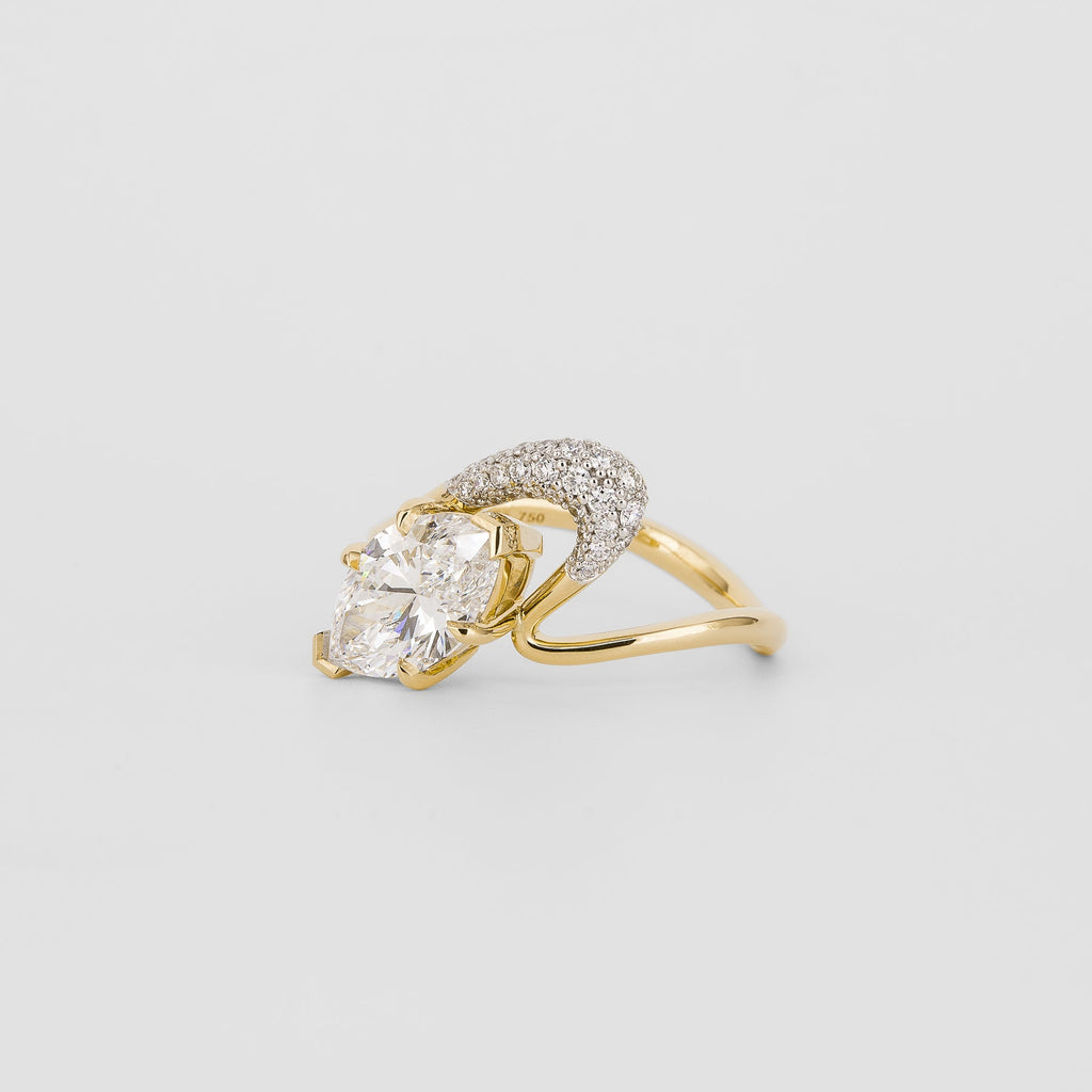 2.03 CT - 4.03 CT Marquise Cut Lab grown Diamond Unique Engagement Ring