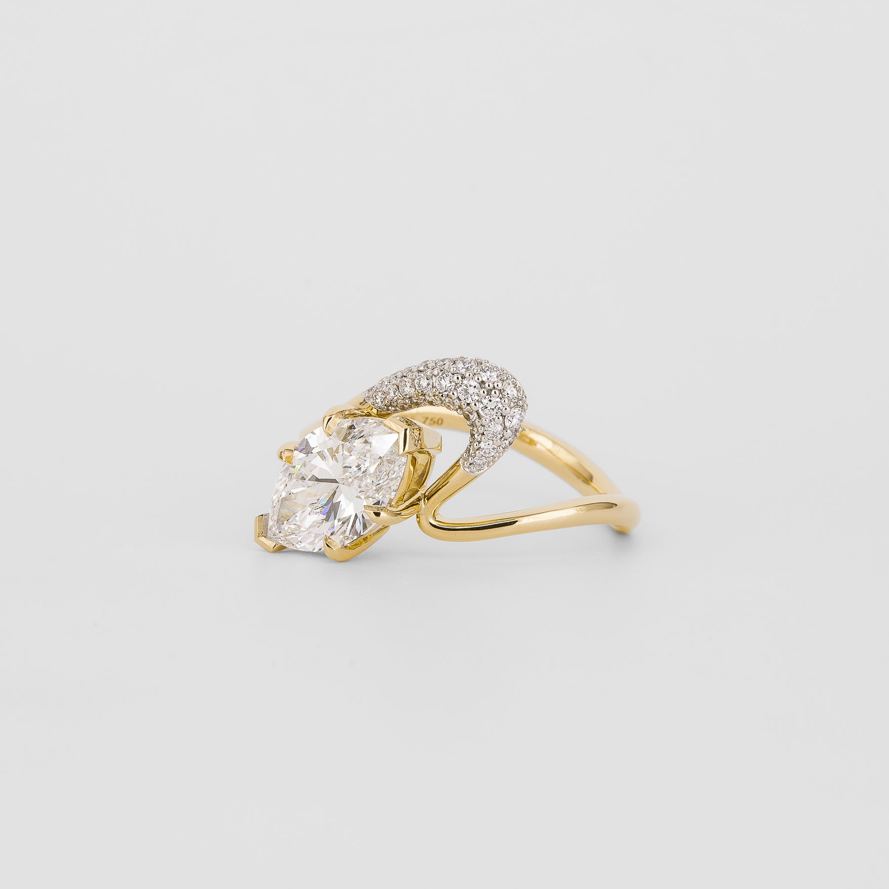 2.03 CT - 4.03 CT Marquise Cut Lab grown Diamond Unique Engagement Ring