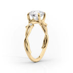 1 CT - 2 CT Oval Cut Twig Style Moissanite Engagement Ring