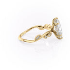 2 CT - 2.5 CT Marquise Cut Hidden Halo Milgrain Moissanite Engagement Ring