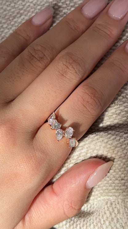 1.61 TCW Mix Fancy CVD Diamond Wedding Band