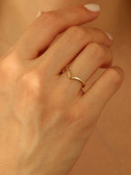Chevron Plain Wedding Band