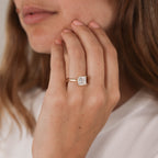 1.15 CT - 3 CT Princess Cut Lab grown Diamond Solitaire Engagement Ring