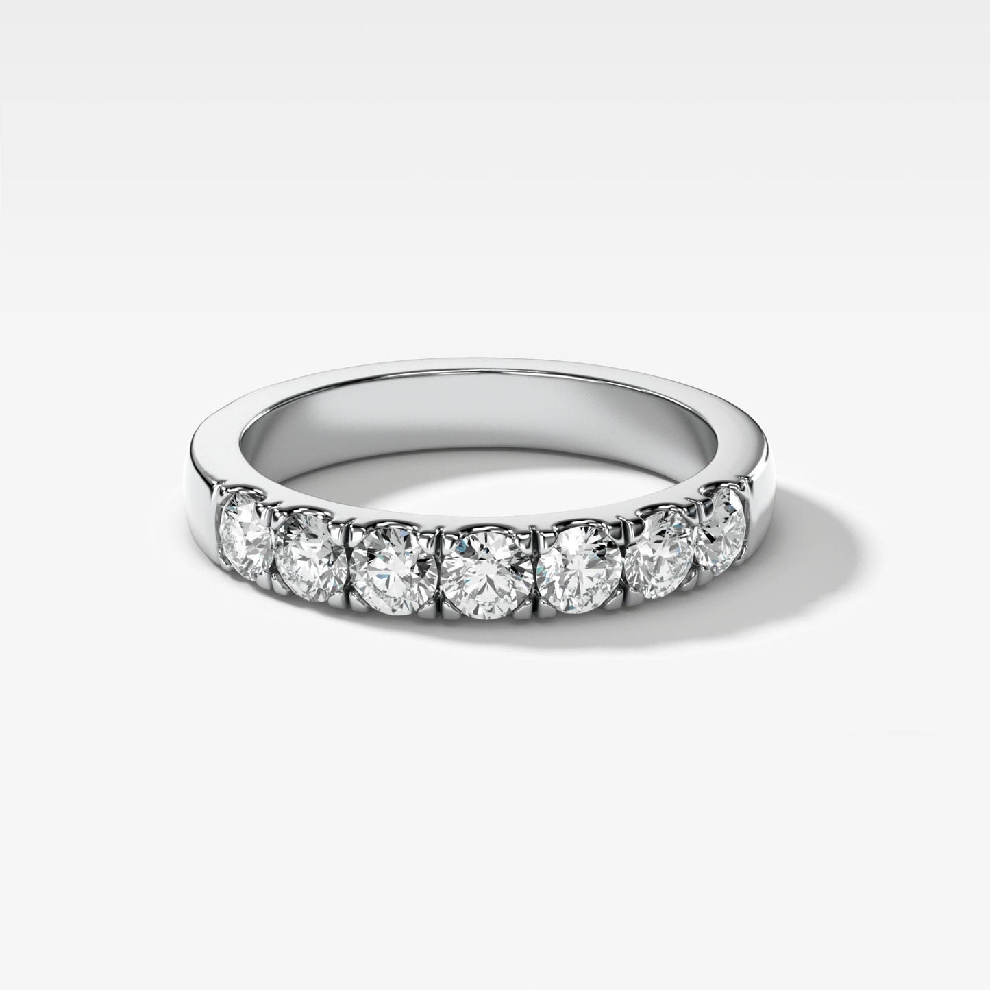 0.7 TCW Round CVD Diamond Pave Wedding Band
