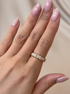 1.93 TCW Radiant CVD Diamond Half Eternity Wedding Band