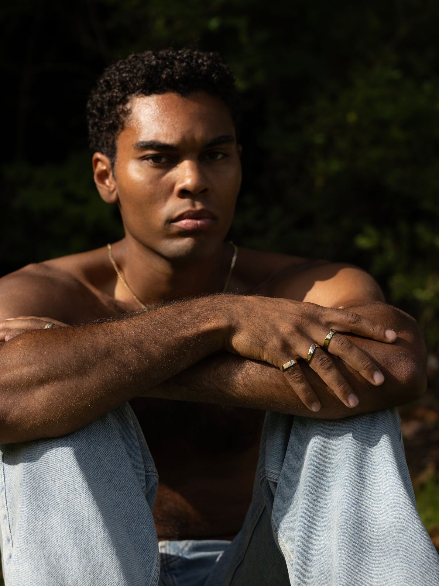 0.05 TCW Round CVD Diamond Signet Wedding Band For Men