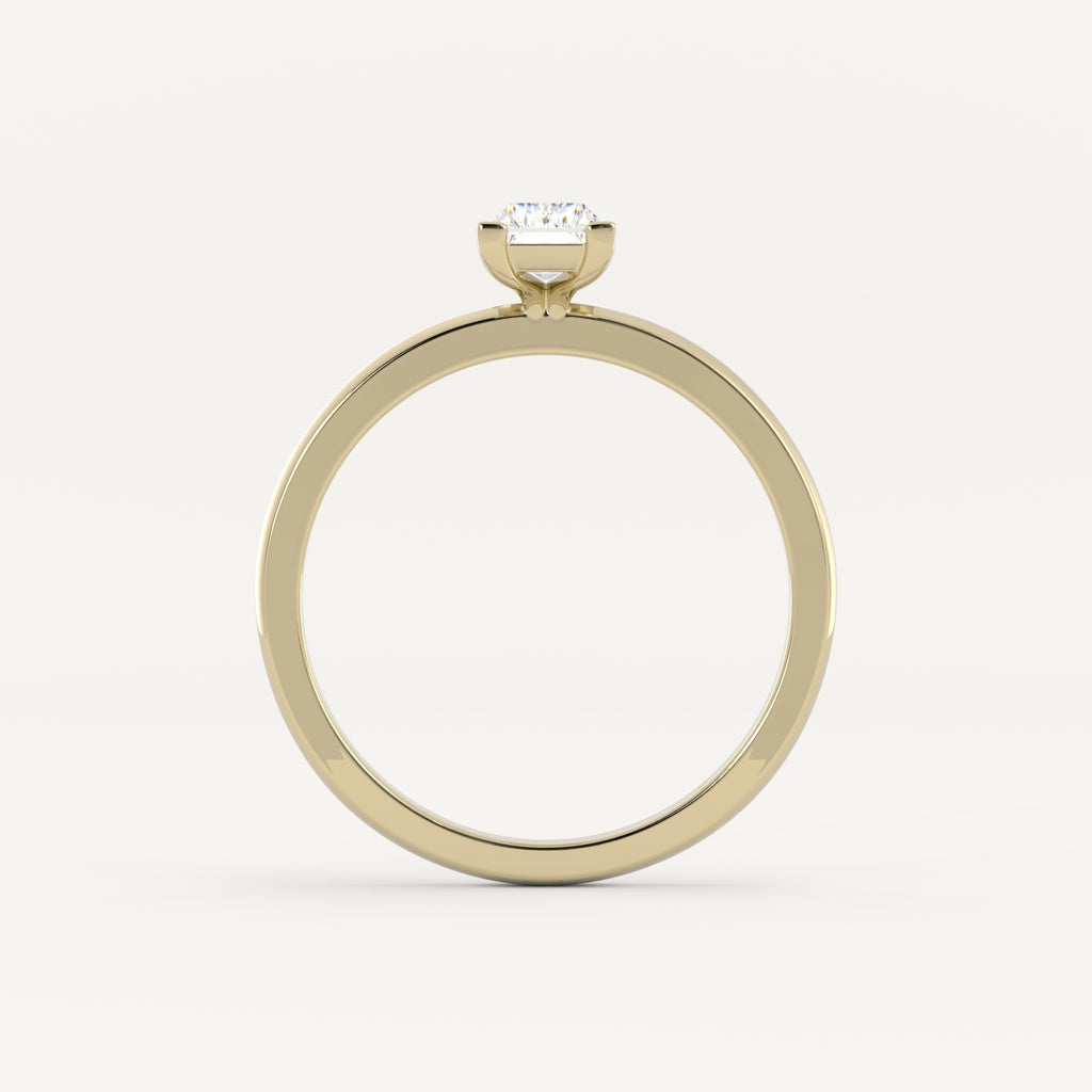 0.6 CT - 1 CT Baguette Cut Lab grown Diamond Solitaire Engagement Ring