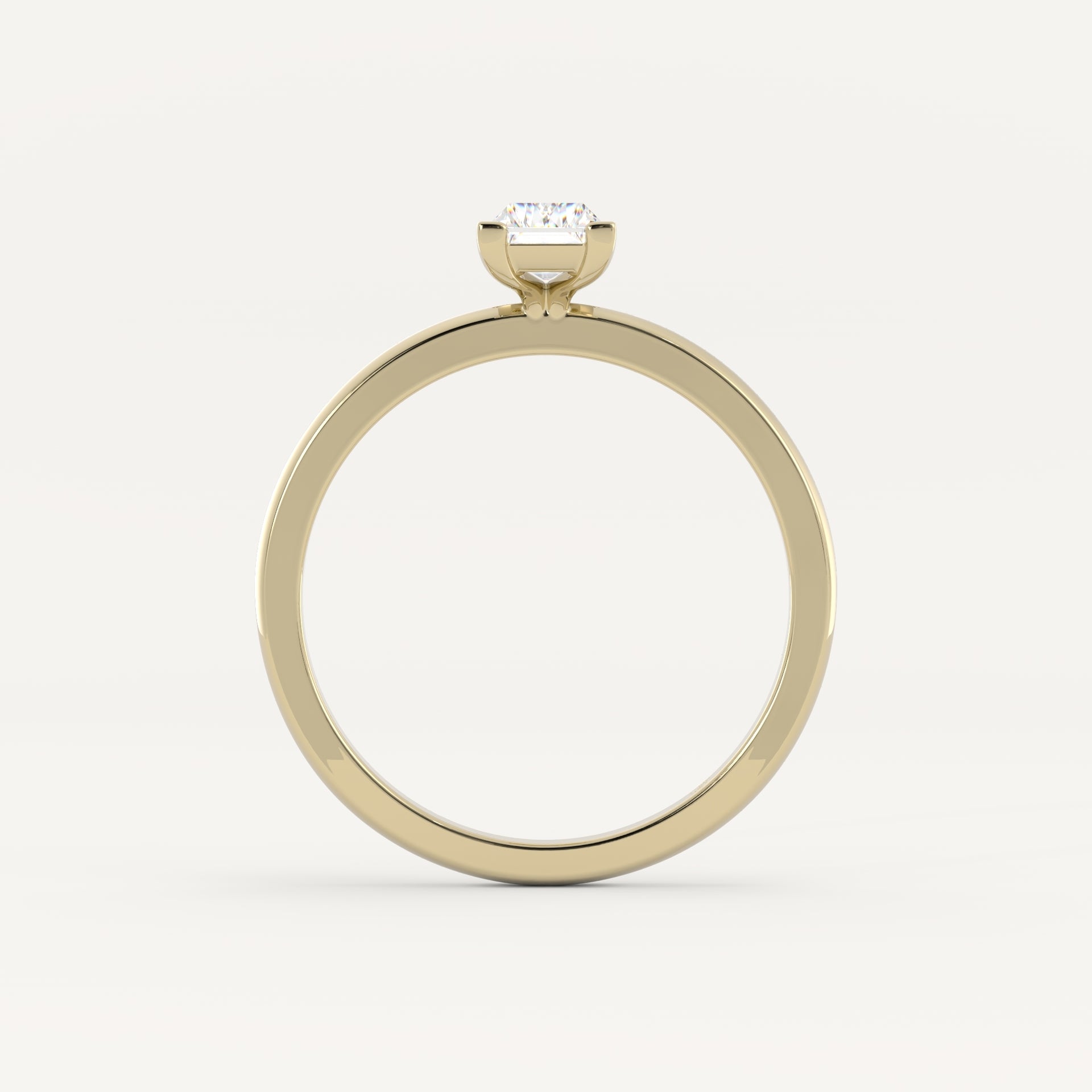 0.6 CT - 1 CT Baguette Cut Lab grown Diamond Solitaire Engagement Ring