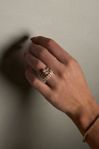 1.1 TCW Oval Moissanite Half Eternity Wedding Band