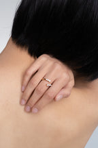 0.6 TCW Round Moissanite Open Pave Wedding Band