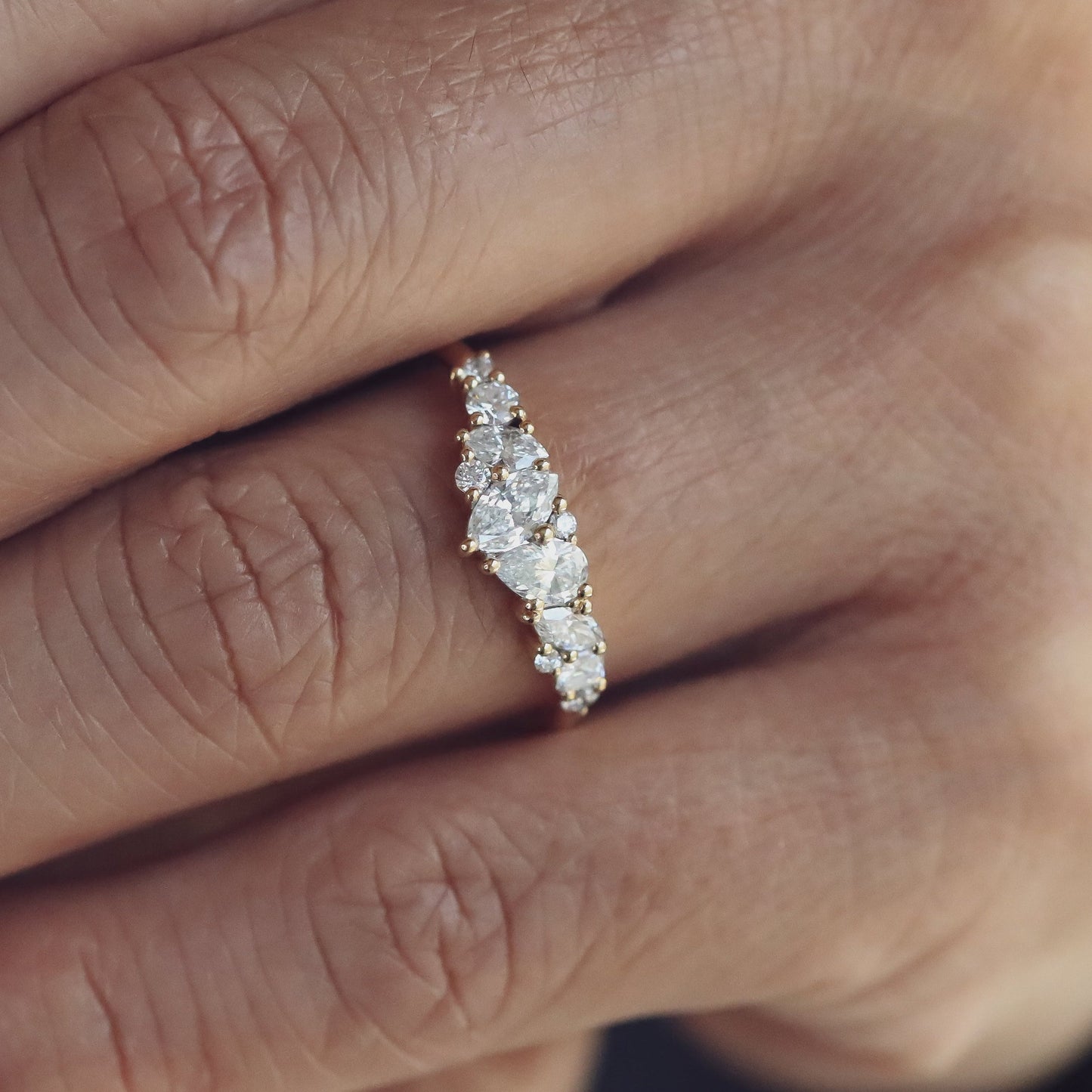 0.61 TCW Multi Shape CVD Diamond Wedding Band