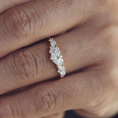 0.61 TCW Multi Shape CVD Diamond Wedding Band