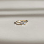 1 CT - 2 CT Round Cut Cluster Moissanite Engagement Ring