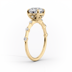 1 CT - 2 CT Marquise Cut Dainty Pave Set Moissanite Engagement Ring
