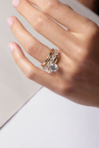 1.5 CT - 2.5 CT Round Cut Lab grown Diamond Solitaire Engagement Ring