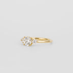 0.72 CT - 2.72 CT Round Cut Lab grown Diamond Three Stone Engagement Ring
