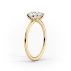 2.5 CT Elongated Cushion Solitaire Moissanite Engagement Ring