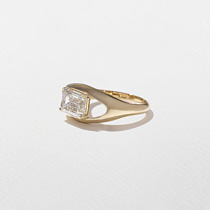 1.95 CT - 2.95 CT Emerald Cut Lab grown Diamond Split Shank Solitaire Engagement Ring