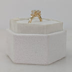 1 CT Elongated Cushion Cut Three Stone Moissanite Engagement Ring