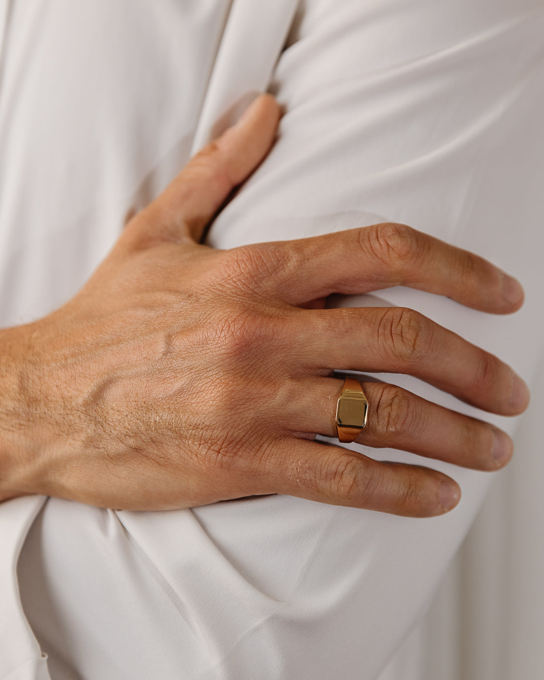 Signet Square Wedding Band For Men