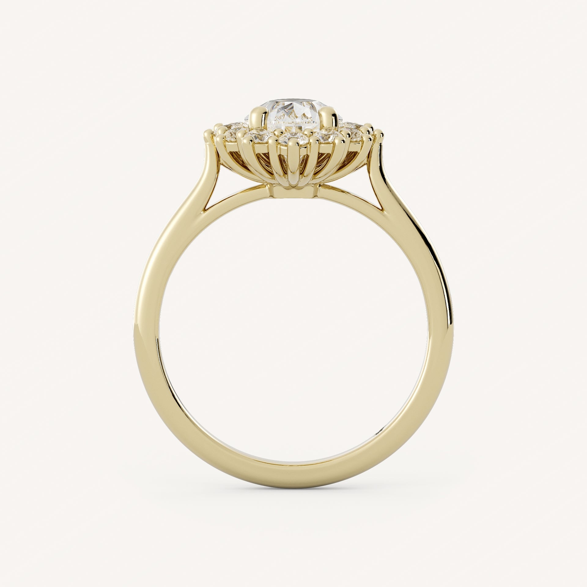 0.7 CT - 1.75 CT Pear Cut Lab grown Diamond Halo Engagement Ring