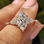 1.50 CT Marquise Cut Lab grown Diamond With Muse Setting Engagement Ring