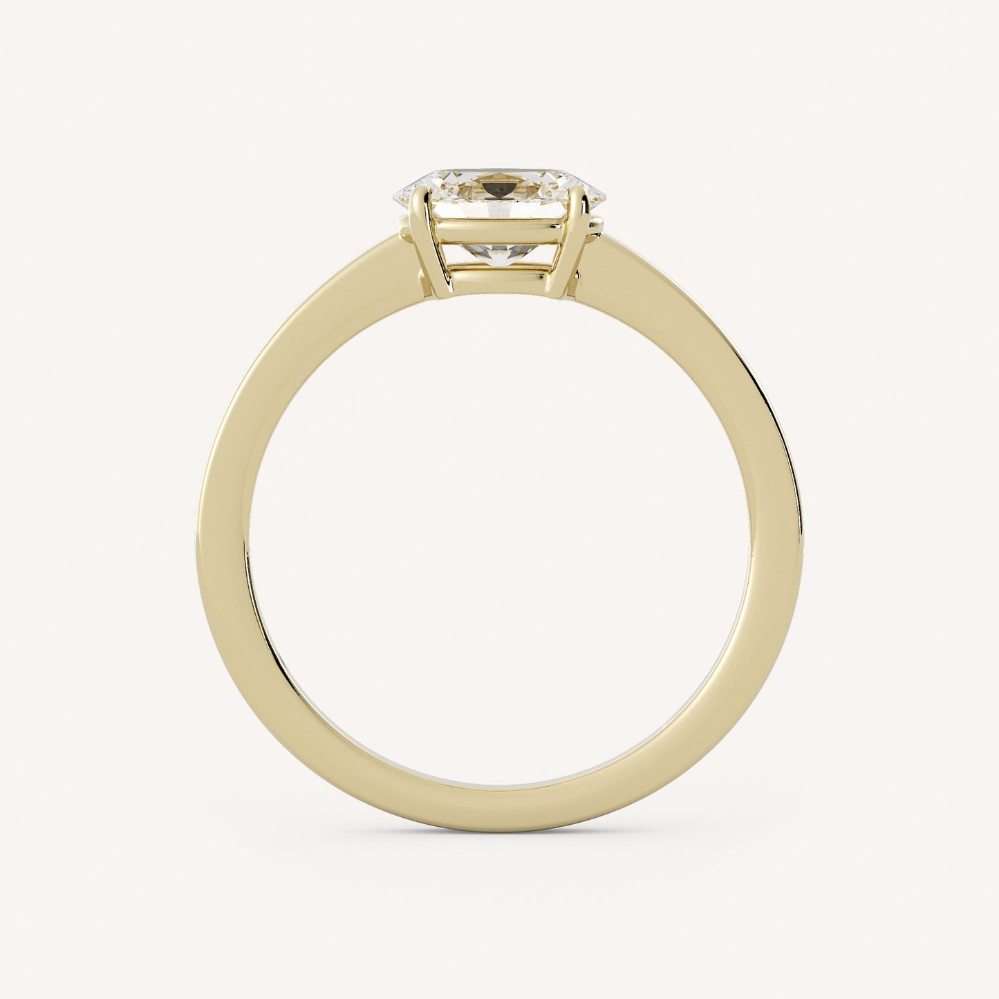 0.75 CT - 1.5 CT East-West Oval Cut Lab grown Diamond Solitaire Engagement Ring