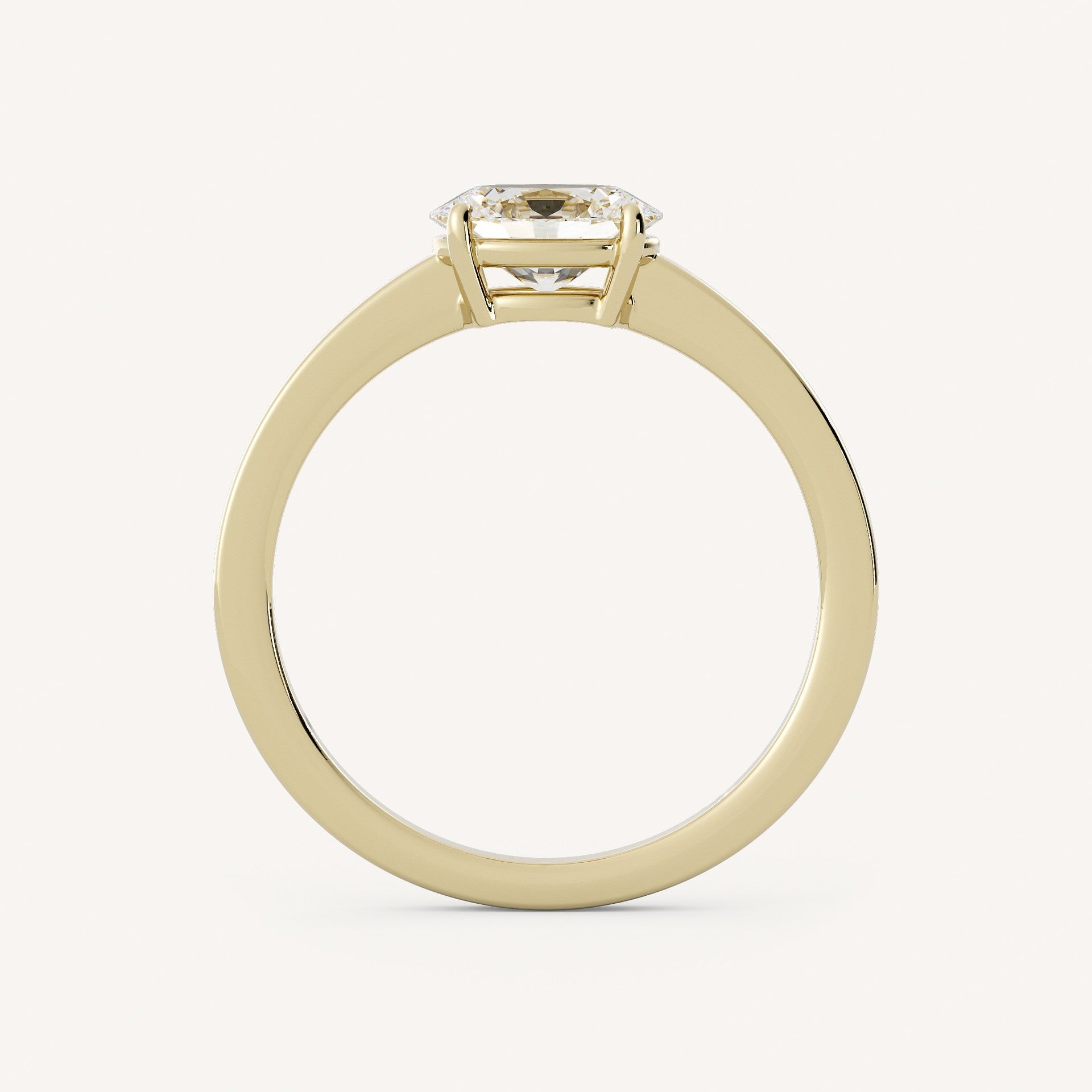 0.75 CT - 1.5 CT East-West Oval Cut Lab grown Diamond Solitaire Engagement Ring