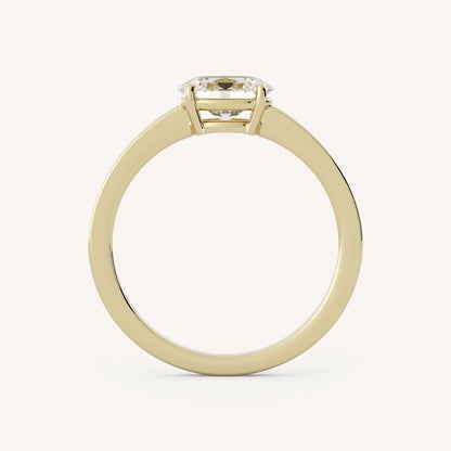 0.75 CT - 1.5 CT East-West Oval Cut Lab grown Diamond Solitaire Engagement Ring