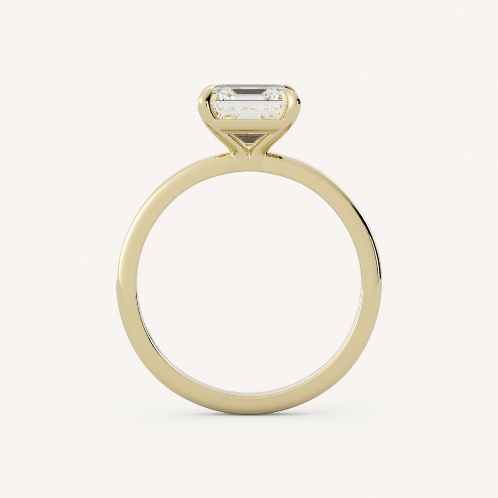 1.25 CT - 3 CT Asscher Cut Lab grown Diamond Solitaire Engagement Ring