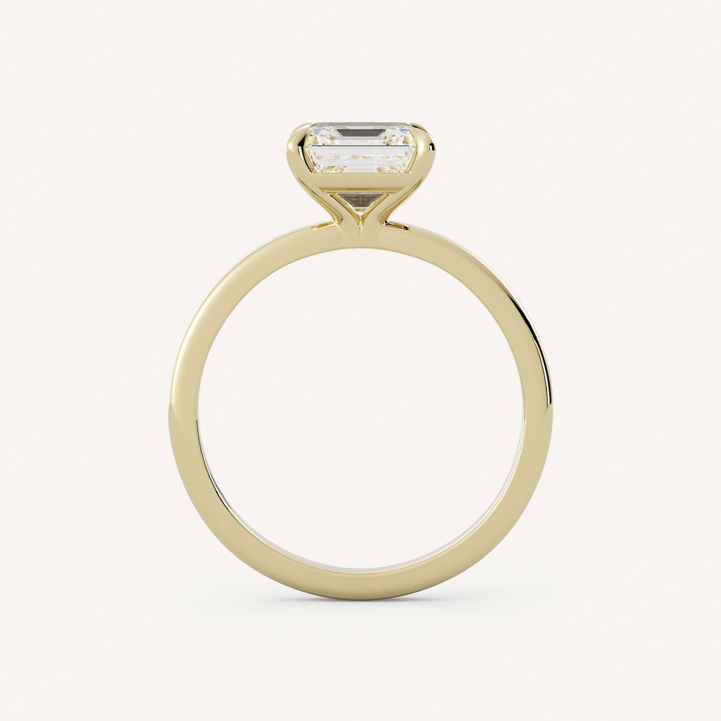 1.25 CT - 3 CT Asscher Cut Lab grown Diamond Solitaire Engagement Ring