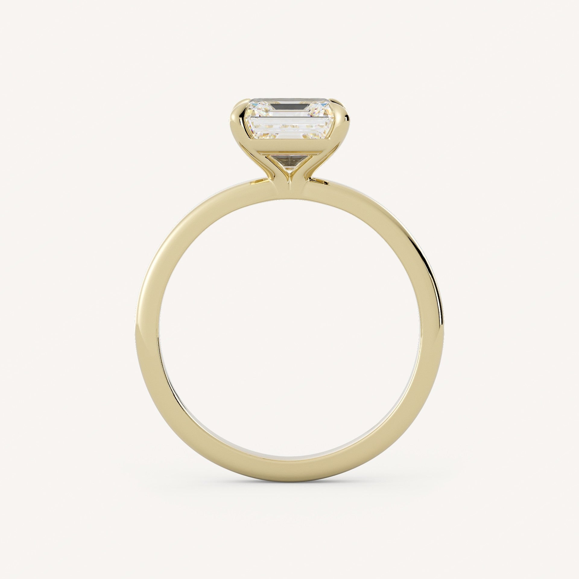 1.25 CT - 3 CT Asscher Cut Lab grown Diamond Solitaire Engagement Ring