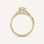 1 CT - 3 CT Oval Cut Lab grown Diamond Twisted Solitaire Engagement Ring