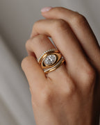 2.18 CT Oval Cut Lab grown Diamond Flush Setting Engagement Ring