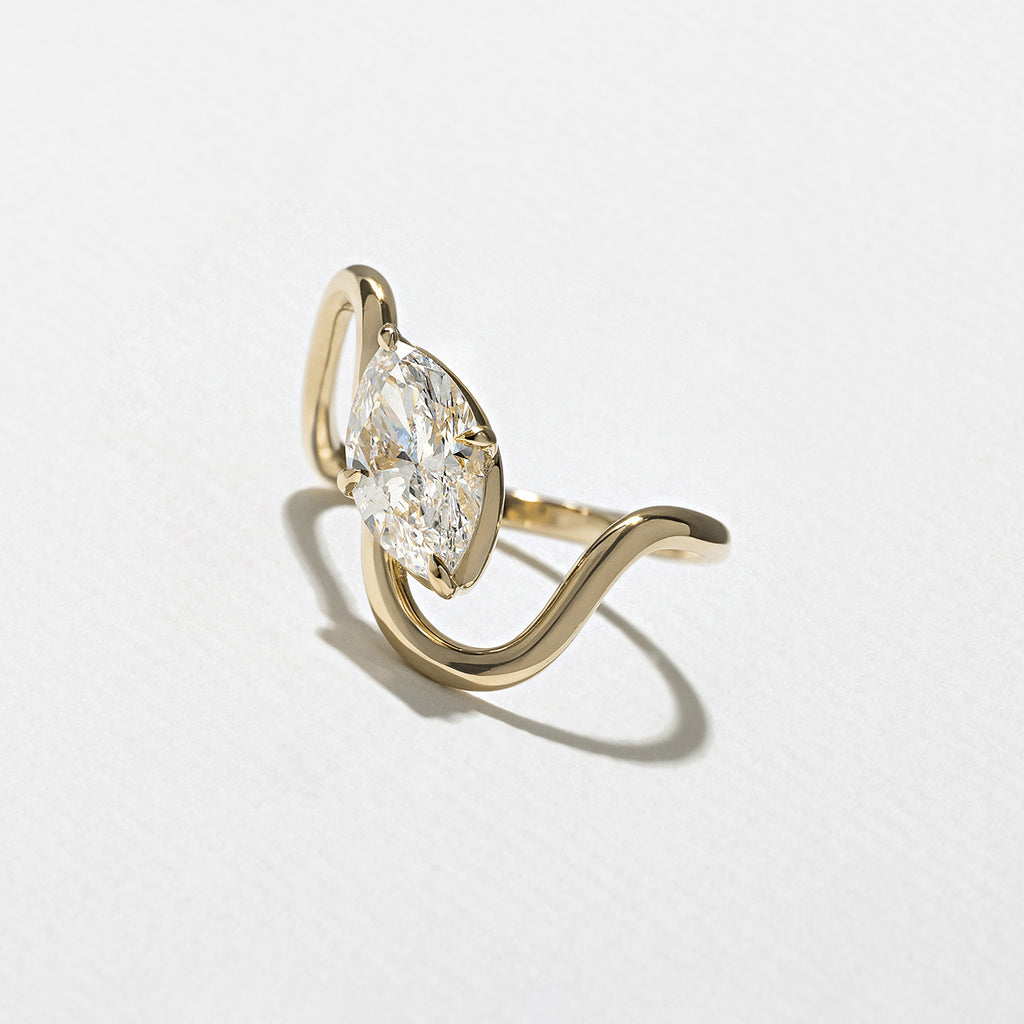 1.25 CT - 3.25 CT Marquise Cut Lab grown Diamond Solitaire Engagement Ring