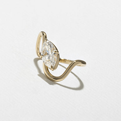 1.25 CT - 3.25 CT Marquise Cut Lab grown Diamond Solitaire Engagement Ring