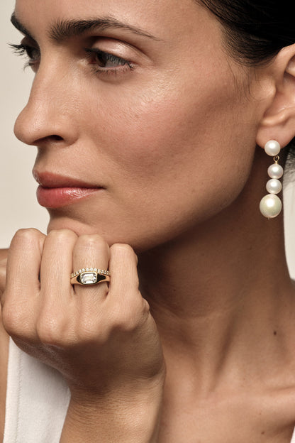 1.26 CT Emerald Cut Lab grown Diamond Bezel Setting Solitaire Engagement Ring